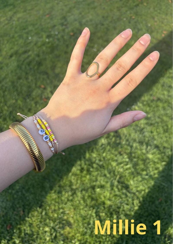3 Armbandjes Millie (setje 3 stuks -  look of the day)