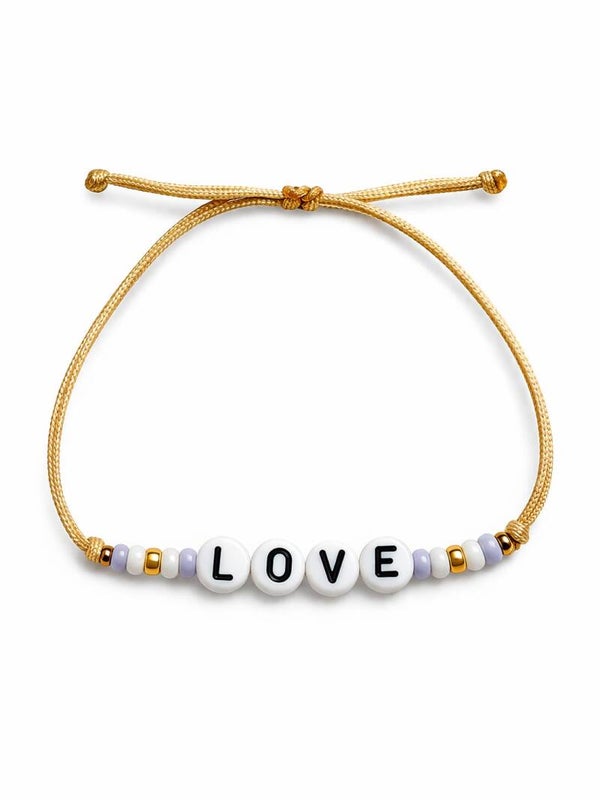 Armbandje Fleur: met naam of woord