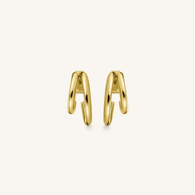 Rosefield Oorsieraden Double Hoop Verguld DHEG-J227