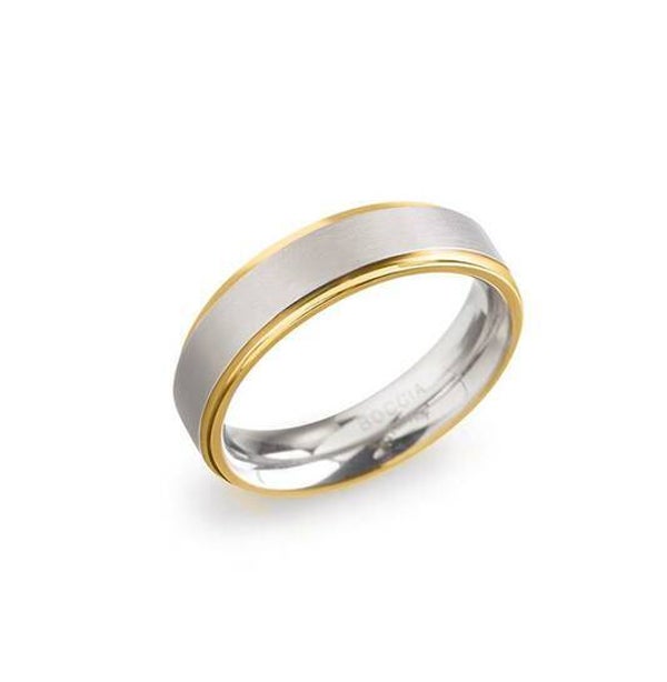 Boccia Heren Ring Titanium Bicolor 0134-05