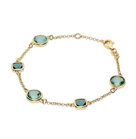 GLOW Armband Zilver Geelgoud verguld Pacific Blue 104.8611.19