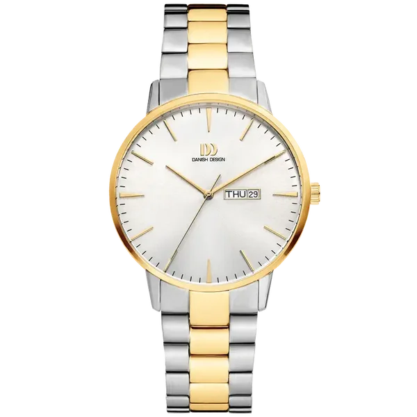 Danish Design Heren Horloge Akilia Day/Date Two Tone Link IQ95Q1267