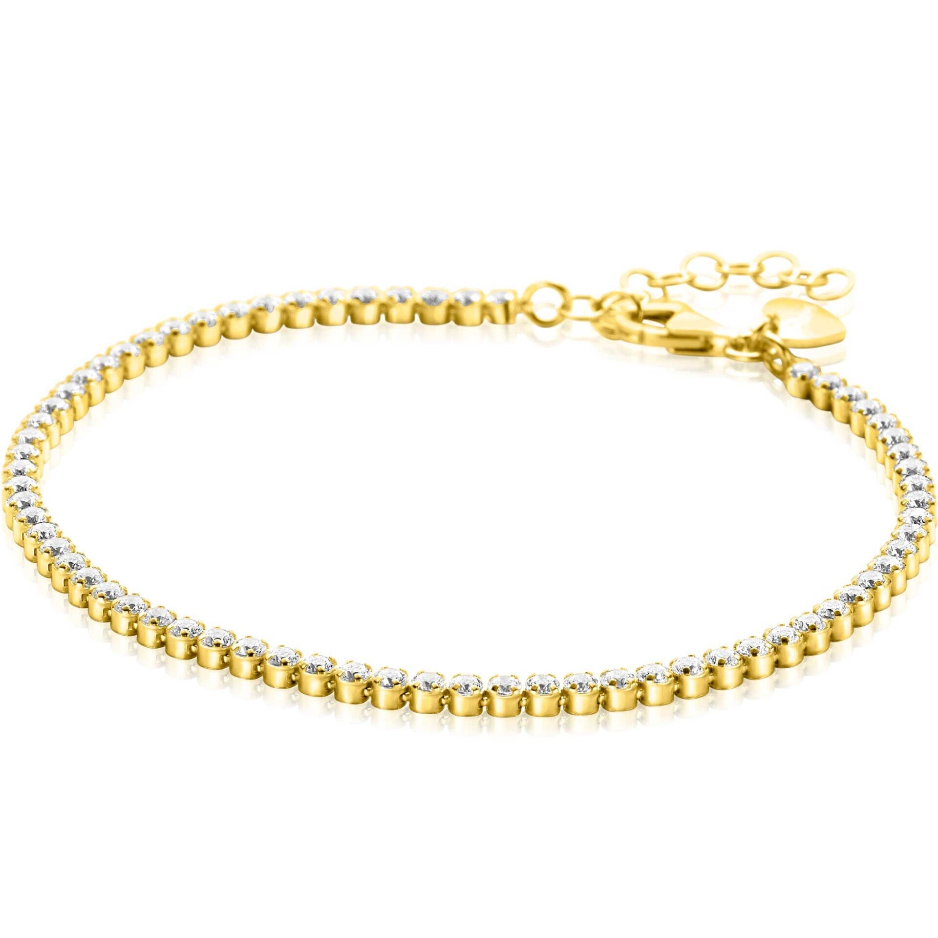 Zinzi Armband Zilver Geelgoud verguld Tennisarmband ZIA2590Y