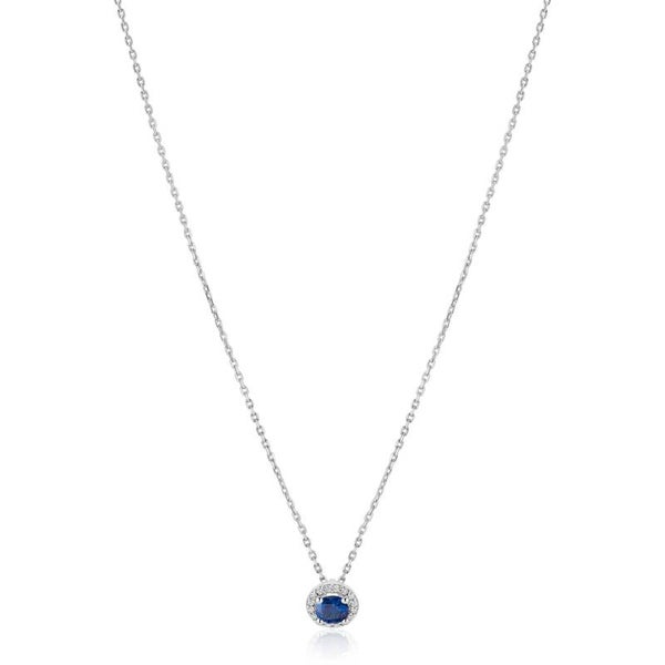 Zinzi Collier Zilver Entourage Blauw Zirkonia ZIC2697B