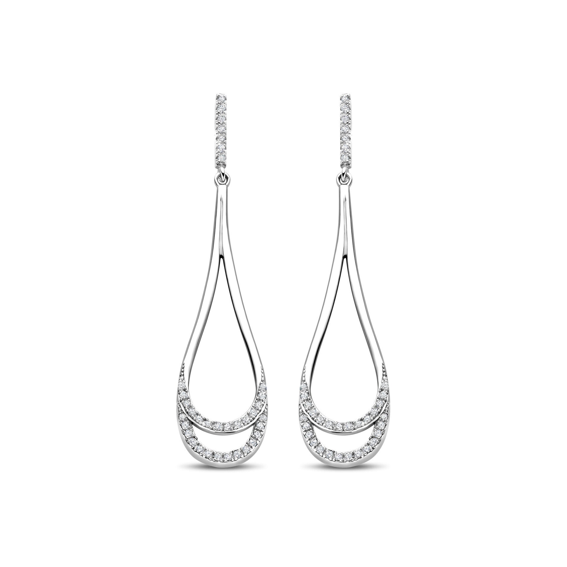 Rosa di Luca Oorknoppen Zilver Zirkonia 625.032