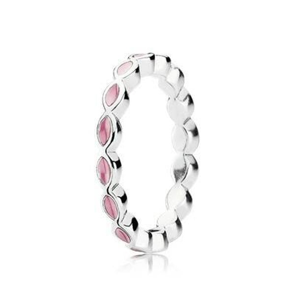 Pandora Ring Emaille Twist Roze 190884EN24