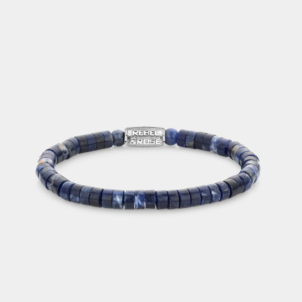 Rebel & Rose Armband Slices Midnight Blue 6mm RR-60102-S
