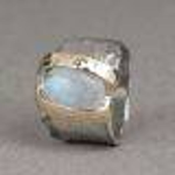 20200 JEH Ring Zilver Oxy Shiny + 9 Karaat met Maansteen