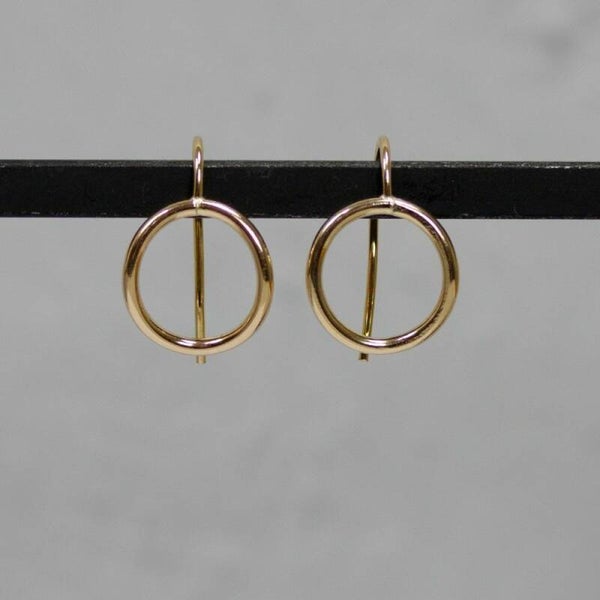 Jéh Oorhangers Zilver goldfilled rond - 20483