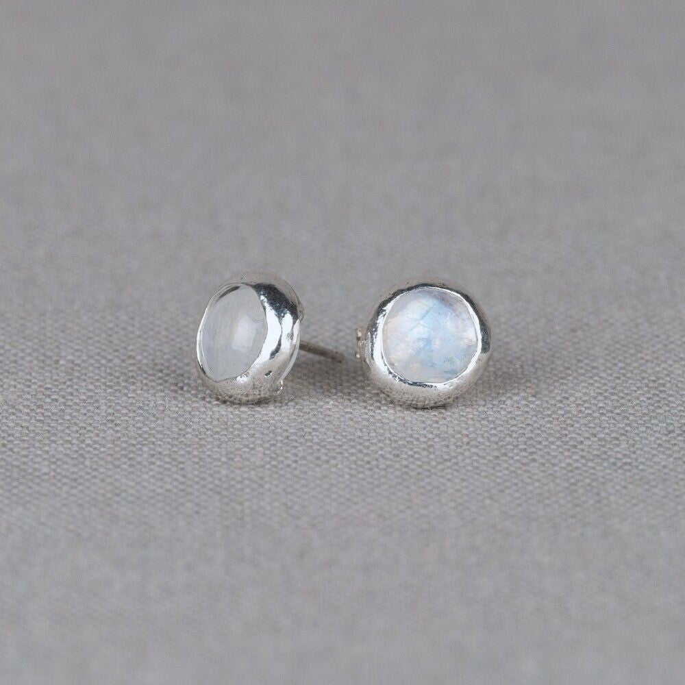 Jéh Oorstekers Zilver met Maansteen 20812