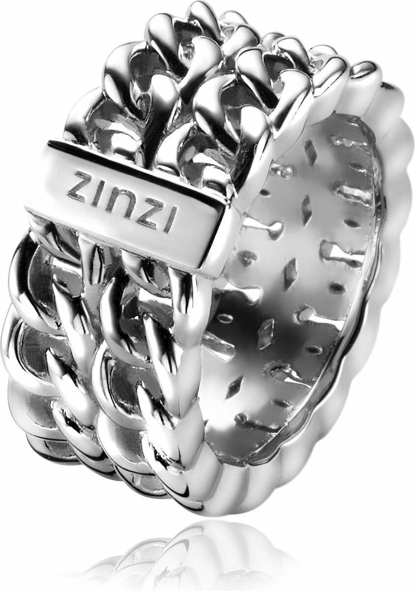 ZINZI Ring Zilver Gourmetschakel ZIR1137