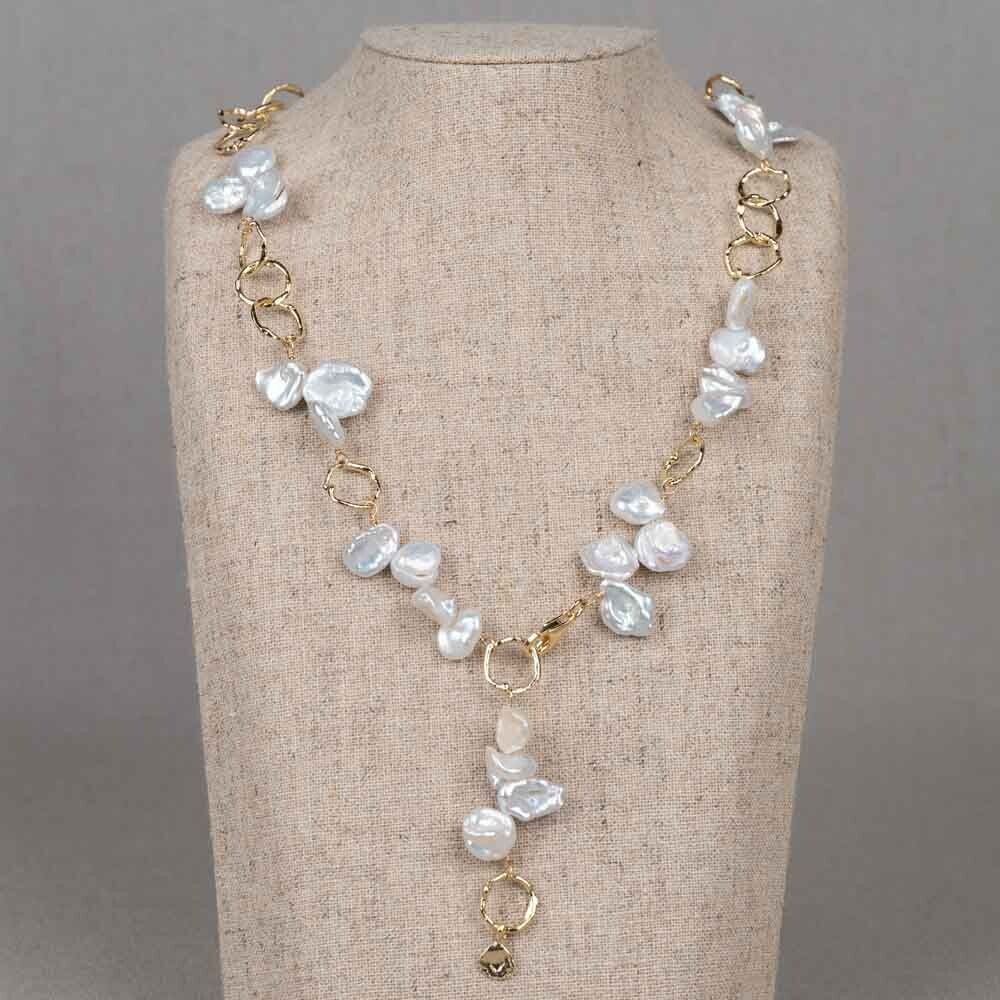 Jéh Collier Zilver Verguld met Parels 21070