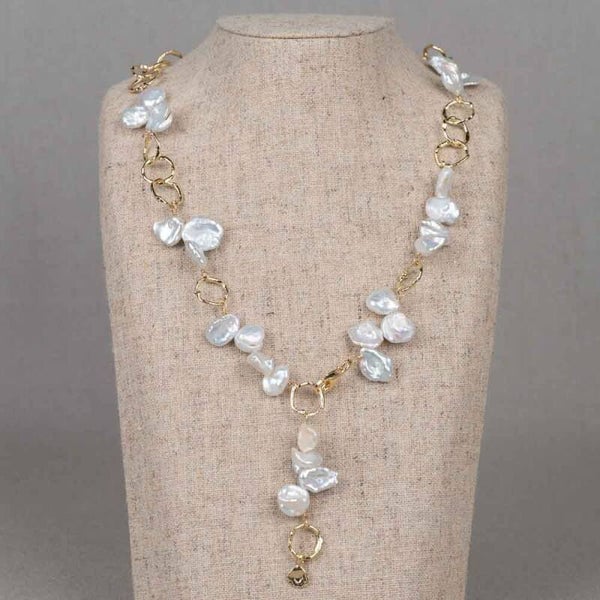 Jéh Collier Zilver Verguld met Parels 21070