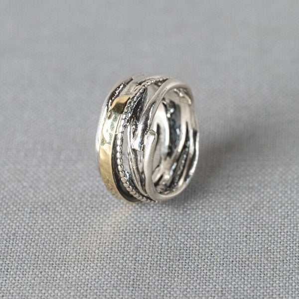 Jéh Ring zilver + 9 karaat + bogen - 21198