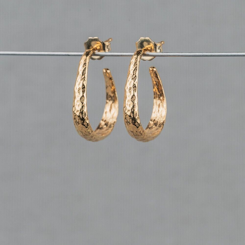 Jéh Oorstekers Zilver Geelgoud verguld Ovaal 21419