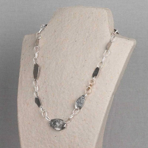 Jéh Collier Vlieger Zilver + Goldfilled 21439