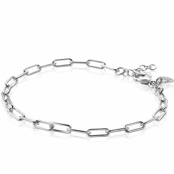 ZINZI Armband Zilver Paperclip Schakel ZIA2202