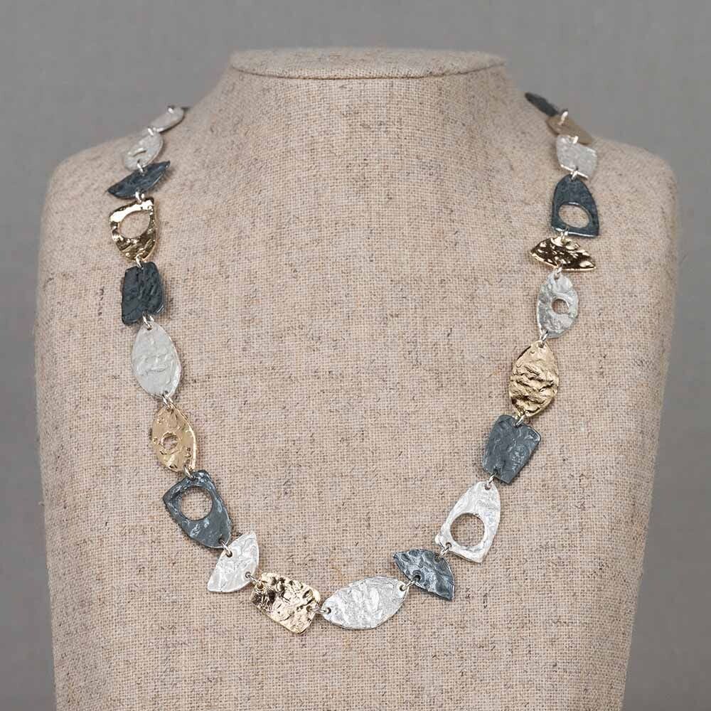 Jéh Collier Zilver + Oxy + Verguld 21516