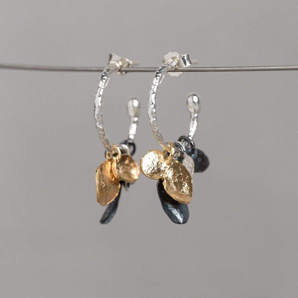 Jéh Oorstekers Zilver, oxy, verguld 21520