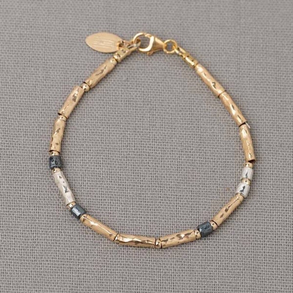 Jéh Armband Tubes Goldfilled + Zilver 21638