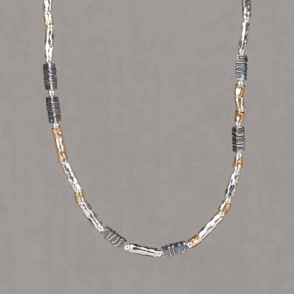 Jéh Collier Tubes Goldfilles Zilver Oxy 21639