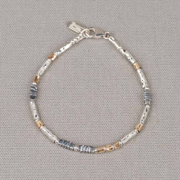 Jéh Armband Tubes Goldfilled + Zilver 21640