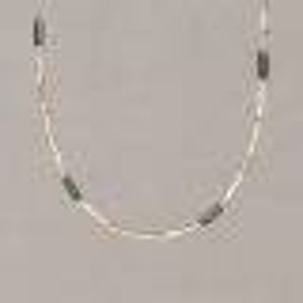 21754 Jeh Jewels Collier Tubes Elegant zilver + Goldfilled + Hematiet