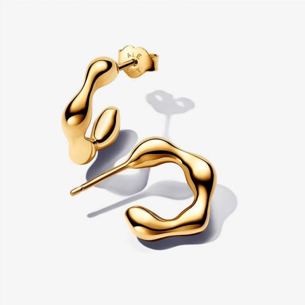 Pandora Oorstekers 14K gold-plated hoops 263269C00