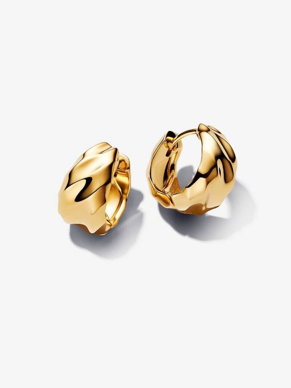 Pandora Ooringen 14K Geelgoud Verguld Rippled 263874C00