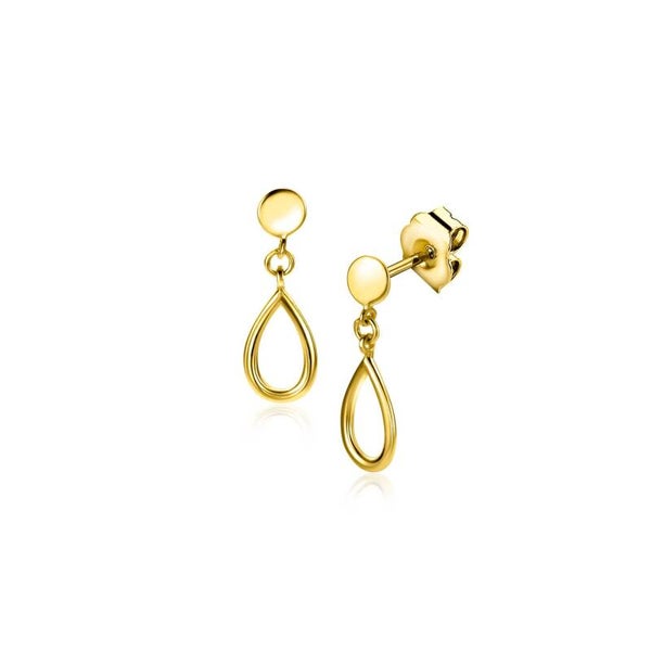 Zinzi Oorstekers Gold 14 Karaat met hangende druppel ZGO521