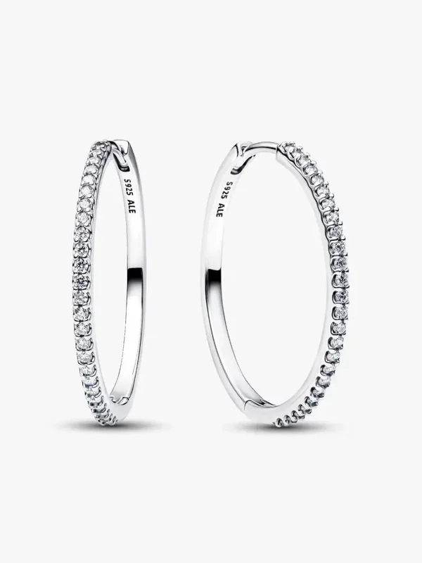 Pandora Oorringen Zilver vrierkante Zirconia's 294650C01