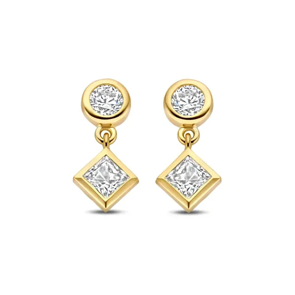 Joy & Julia Oorstekers 14k Geelgoud Zirkonia 295.307.00