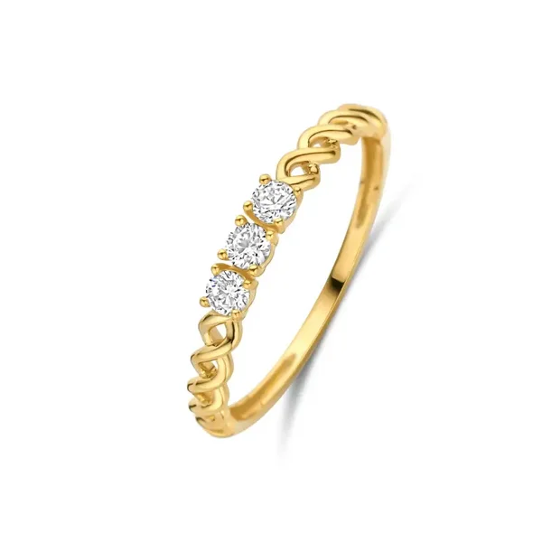 Joy&Julia Ring Geelgoud met Zirkonia's 299.291