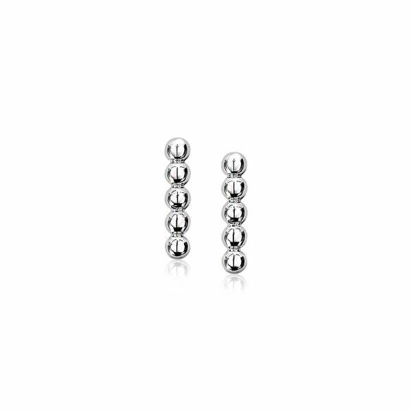 ZINZI Oorstekers Zilver Staafje bol ZIO1386