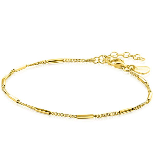 ZINZI Armband Zilver 14K Geelverguld Gourmet ZIA2366G