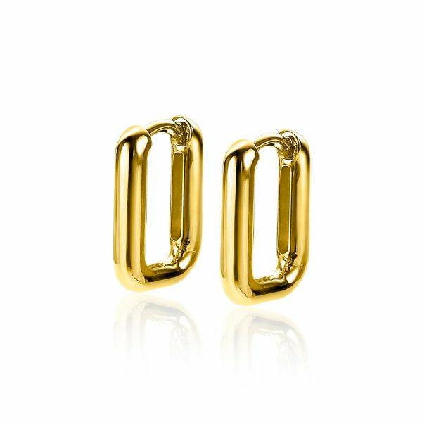 ZINZI Creolen Zilver 14K Geelverguld Luxe 18x3mm ZIO2222G