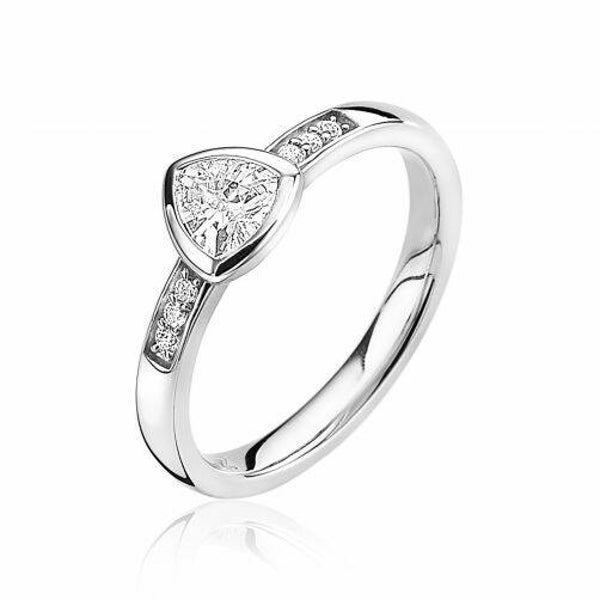ZINZI Ring Zilver Driehoek ZIR1663