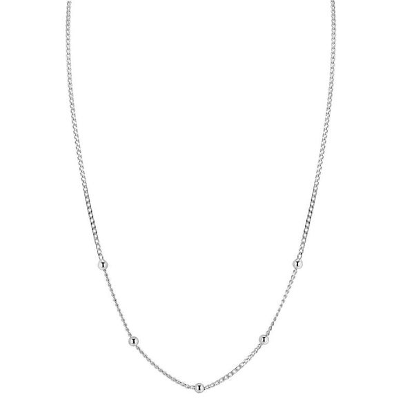 ZINZI Collier Zilver Gourmet Ketting met 6 Bolletjes ZIC2714