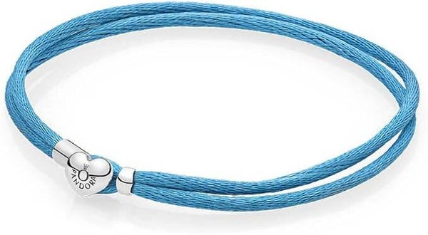 Pandora Armband turquoise met Sterling zilver Hartsluiting 590749CTQ-S1