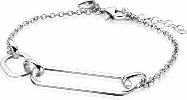 ZINZI Armband Zilver Open Rechthoek ZIA1522