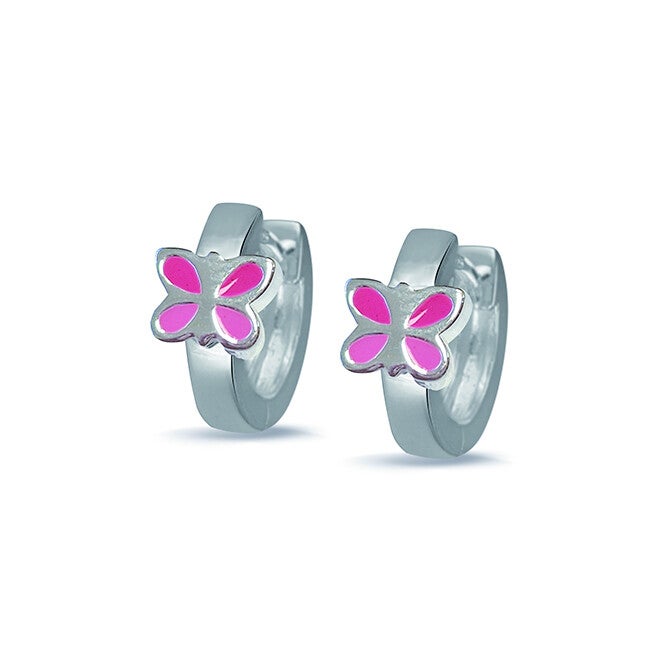 Bellini Creolen Zilver Vlinder Rose 575.106