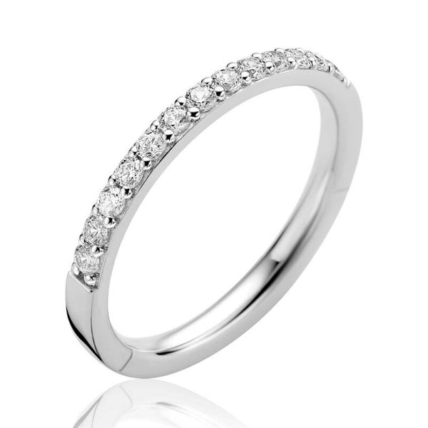 Zinzi Ring Zilver Aanschuif Zirkonia's ZIR2795