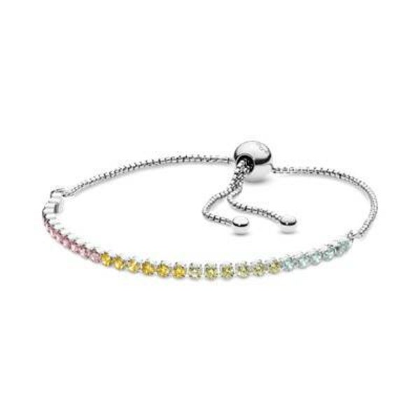 Pandora Armband Rainbow Sparkling Sliding 590524PCZMX