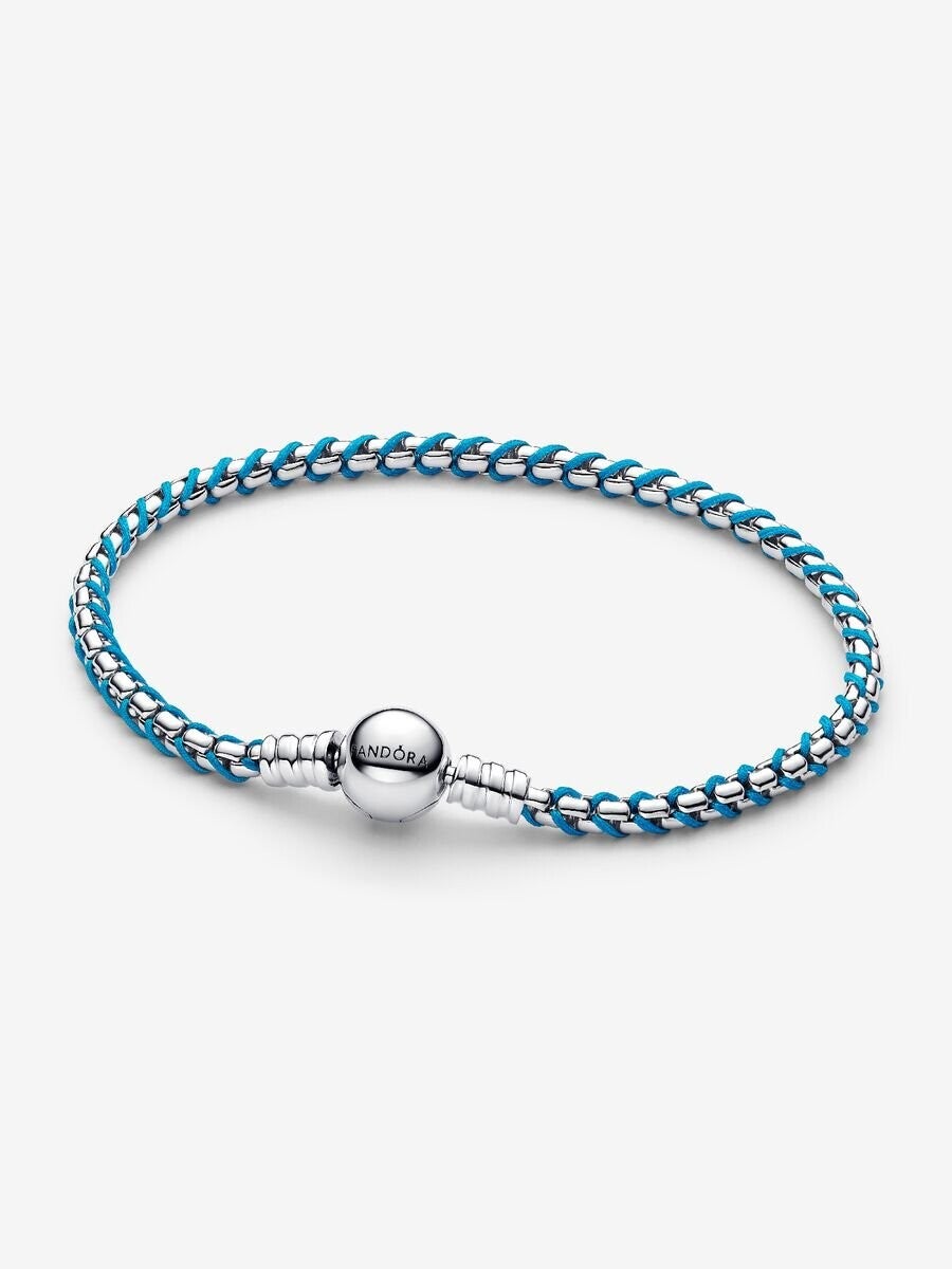 Pandora Armband Blauw Koord Snake 593816C01
