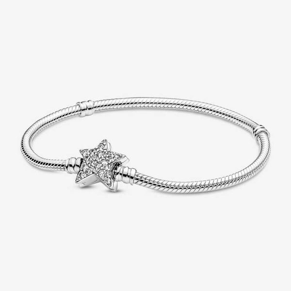 Pandora Moments Asymmetric Star Snake Chain Bracelet 599639C01