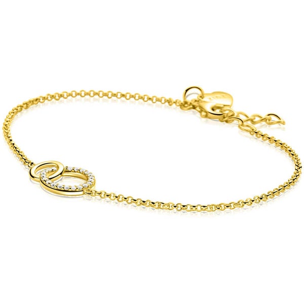 ZINZI Armband Goldplated Verbonden Ronde Schakels ZIA1782Y