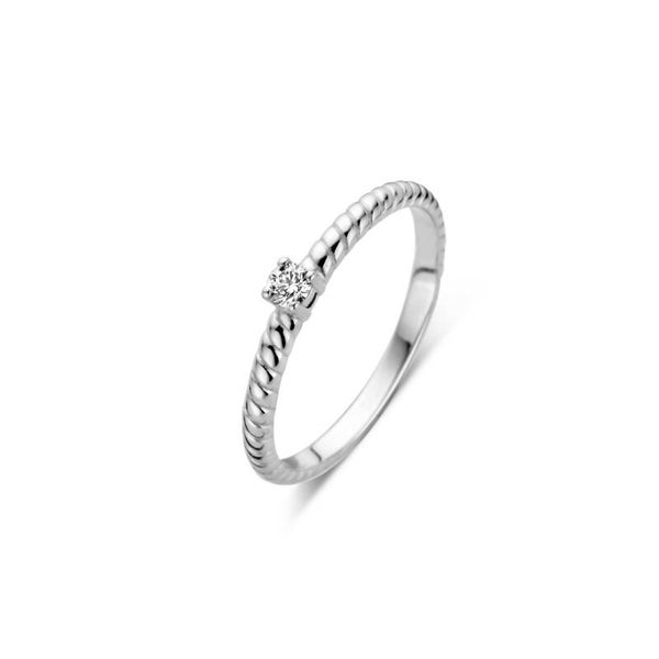 Rosa Di Luca Zilver Ring Diamant 619.101