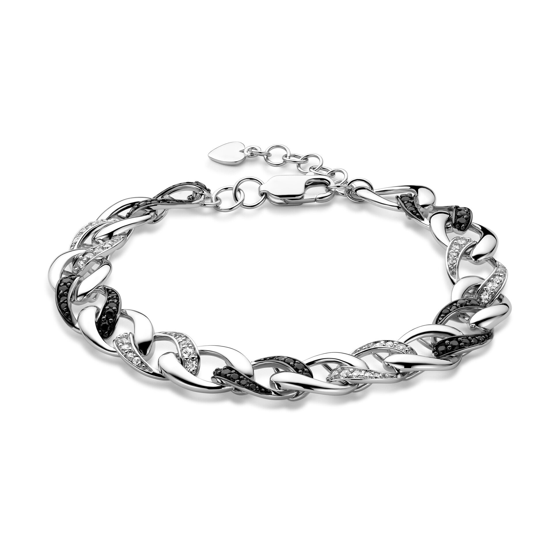 Rosa Di Luca Armband Zilver met Zwarte Zirkonia 623.885