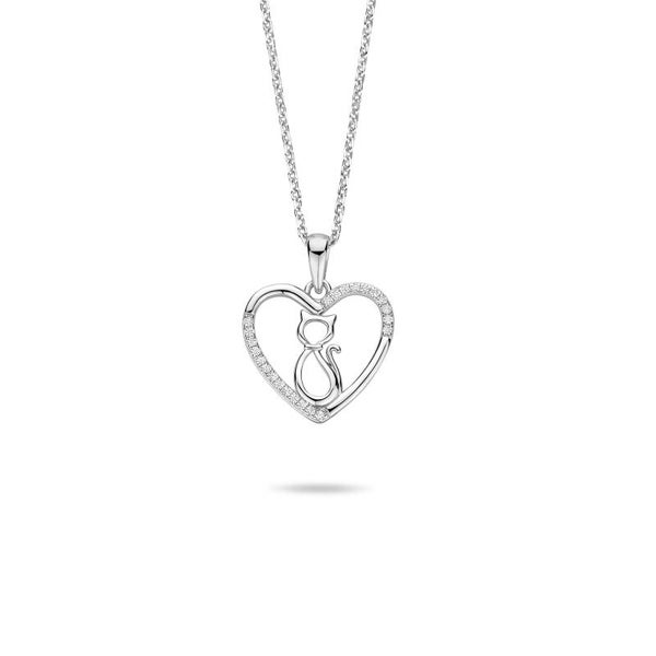 Rosa Di Luca Collier Hartje met Kat 624.155