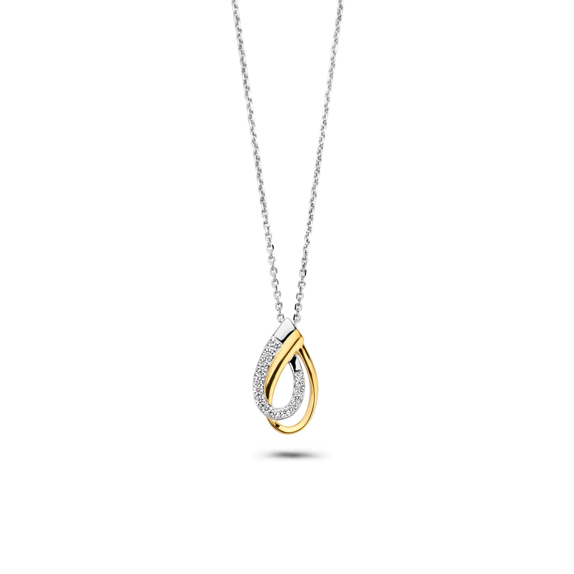 Rosa di Luca Zilver Verguld Hanger Zirkonia met Collier 624.870
